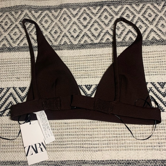 ZARA NWT Brown bra top Large - Picture 12 of 16